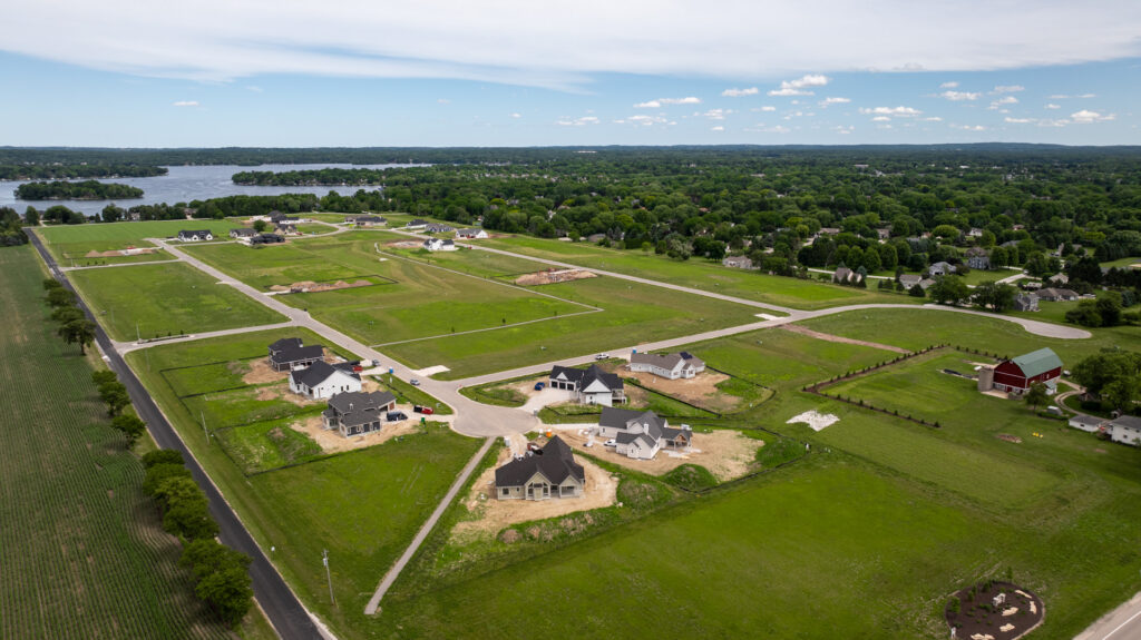 Aerial View of Snyder Farm in Oconomowoc WI