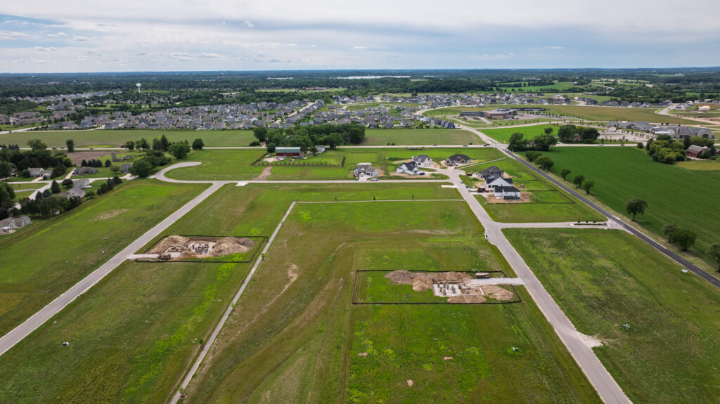 Aerial View of Snyder Farm in Oconomowoc WI