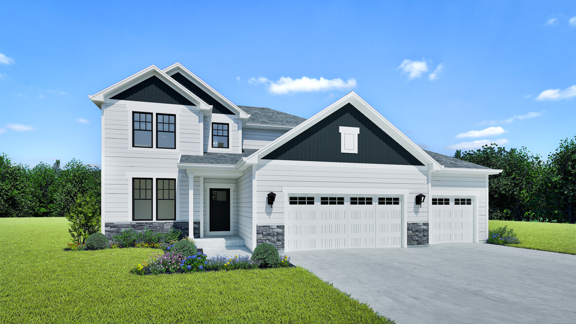 Berkshire Home Model Rendering Stepping Stone Homes Wisconsin