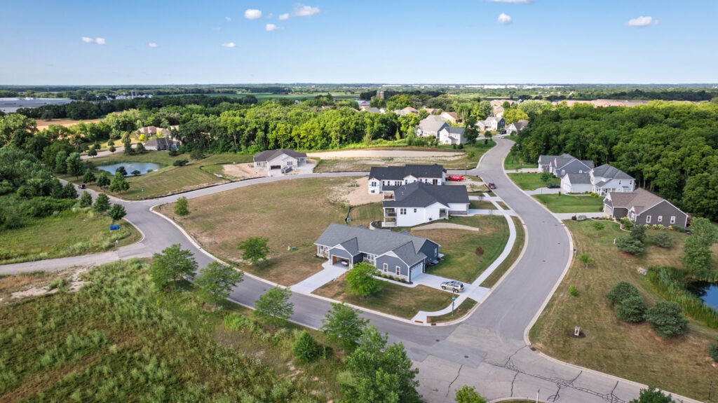Aerial View of The Summit at Bain Station New Condo Community in Pleasant Prairie WI