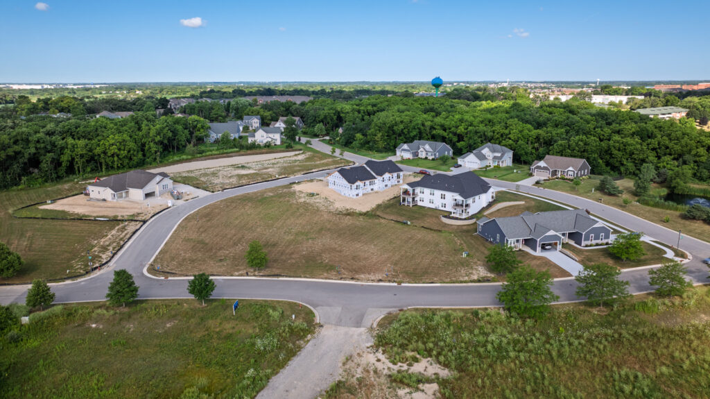 Aerial View of The Summit at Bain Station New Condo Community in Pleasant Prairie WI