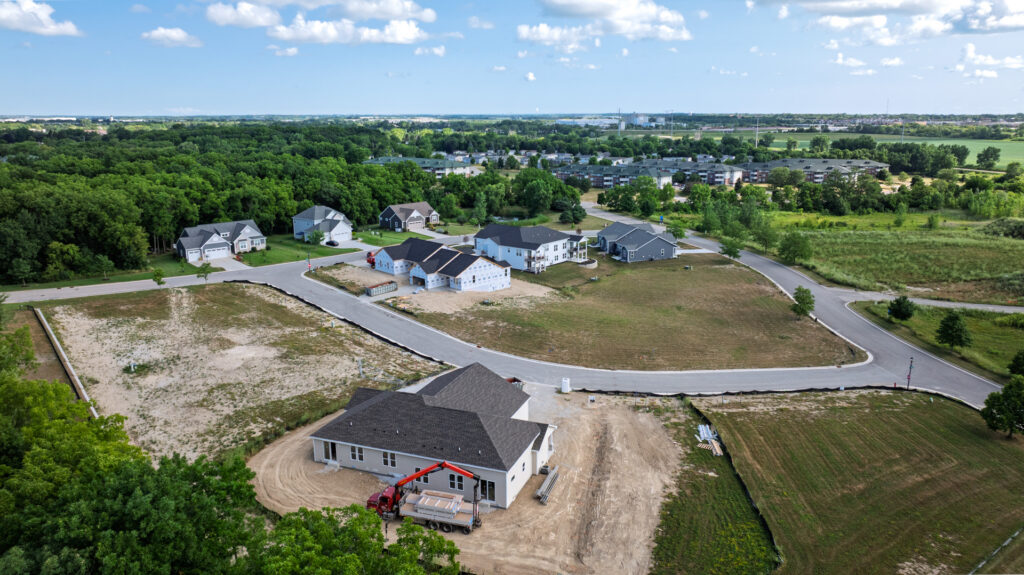 Aerial View of The Summit at Bain Station New Condo Community in Pleasant Prairie WI