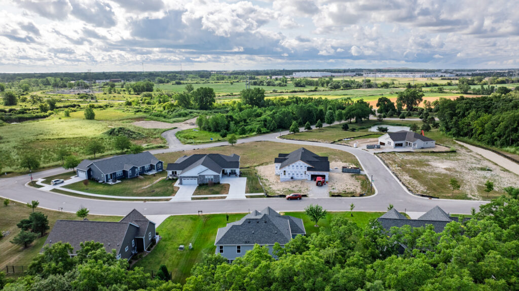 Aerial View of The Summit at Bain Station New Condo Community in Pleasant Prairie WI