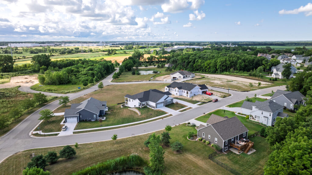 Aerial View of The Summit at Bain Station New Condo Community in Pleasant Prairie WI