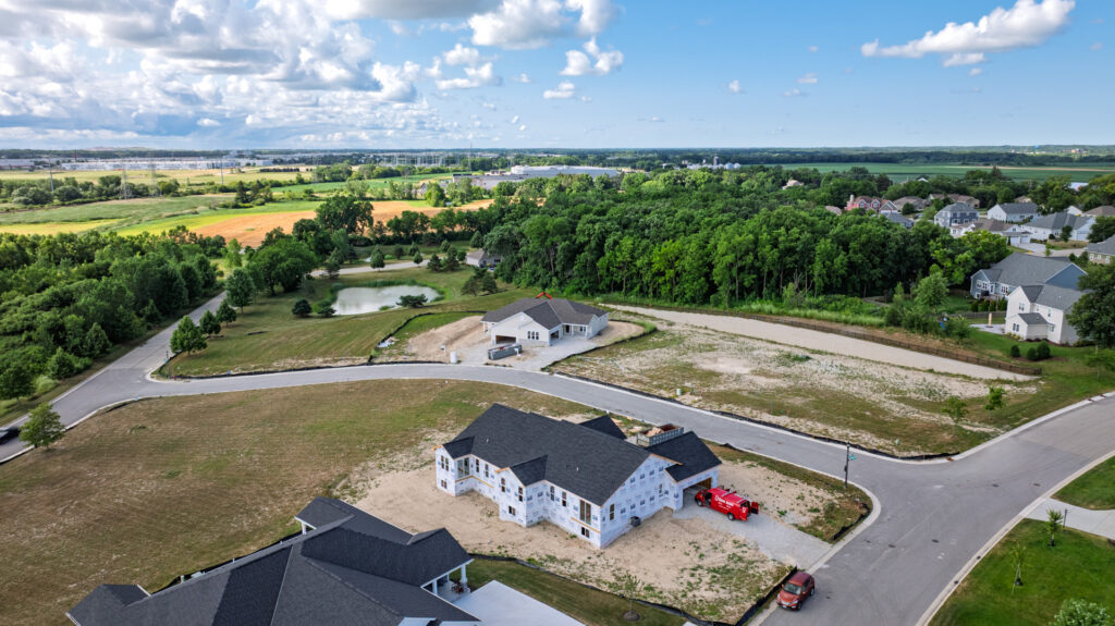 Aerial View of The Summit at Bain Station New Condo Community in Pleasant Prairie WI