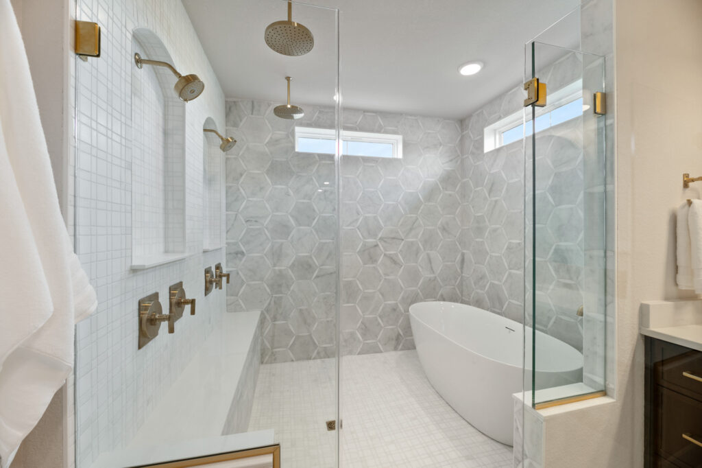 The Elsa 2026 Parade Model Master Bathroom by Stepping Stone Homes WI