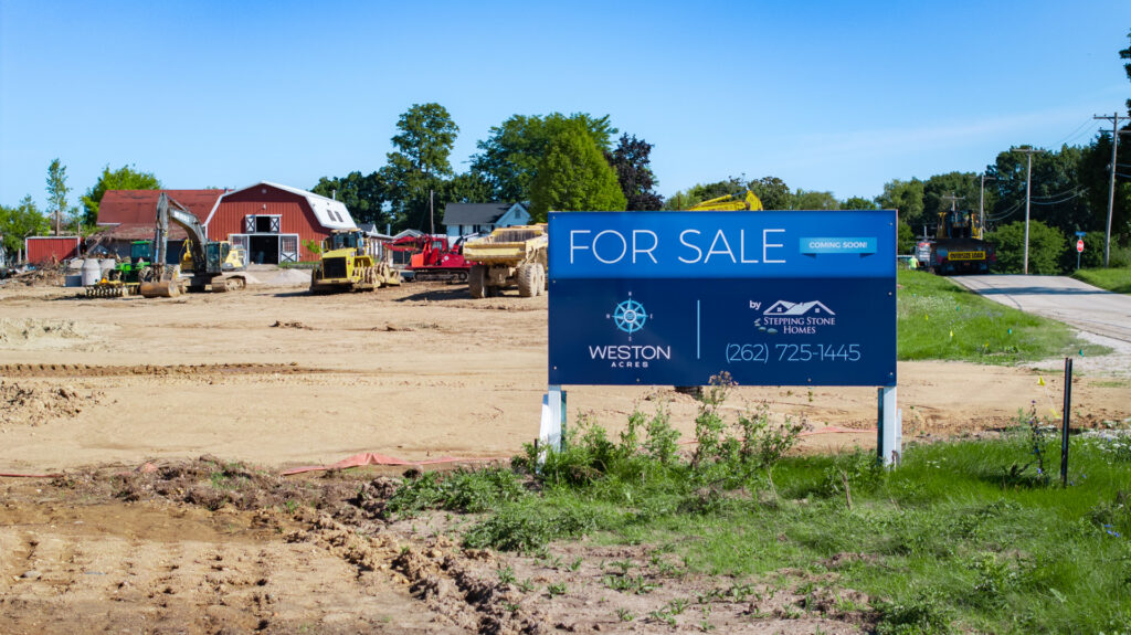 Street View of the Weston Acres New Home Development in Oconomowoc WI
