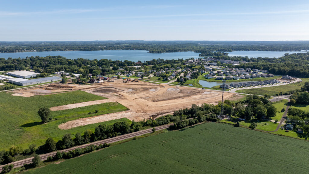 Aerial View of the Weston Acres New Home Development in Oconomowoc WI