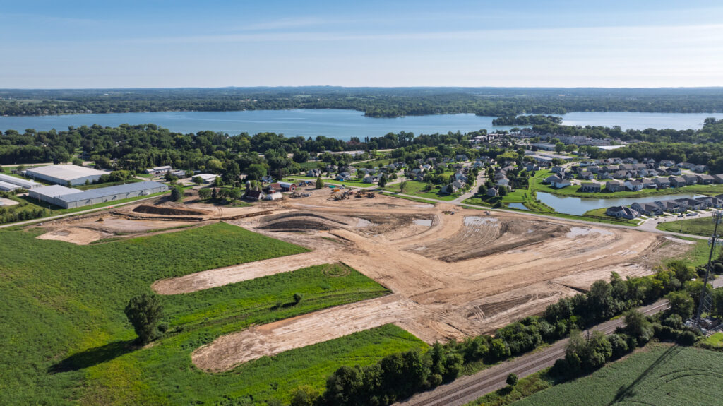 Aerial View of the Weston Acres New Home Development in Oconomowoc WI