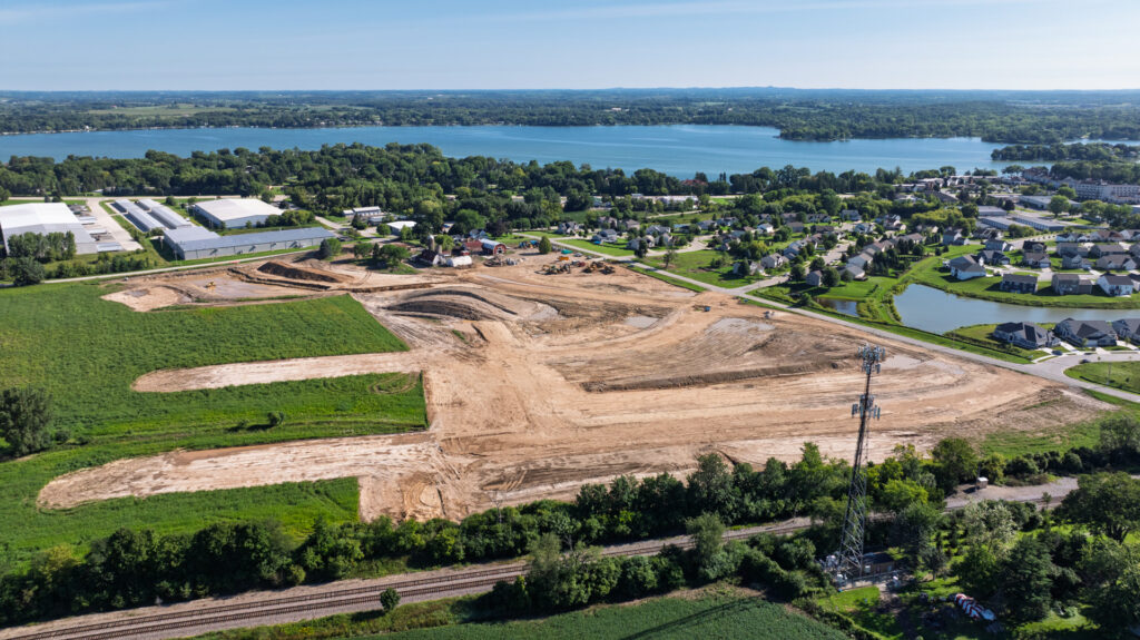 Aerial View of the Weston Acres New Home Development in Oconomowoc WI