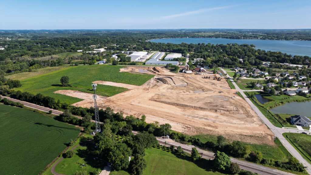 Aerial View of the Weston Acres New Home Development in Oconomowoc WI