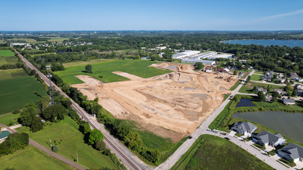 Aerial View of the Weston Acres New Home Development in Oconomowoc WI