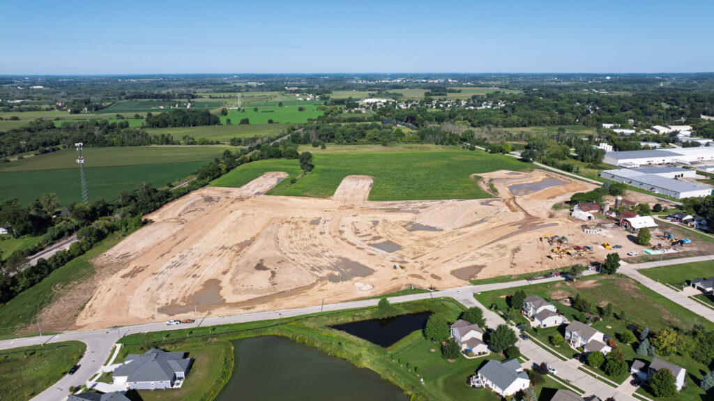 Aerial View of the Weston Acres New Home Development in Oconomowoc WI