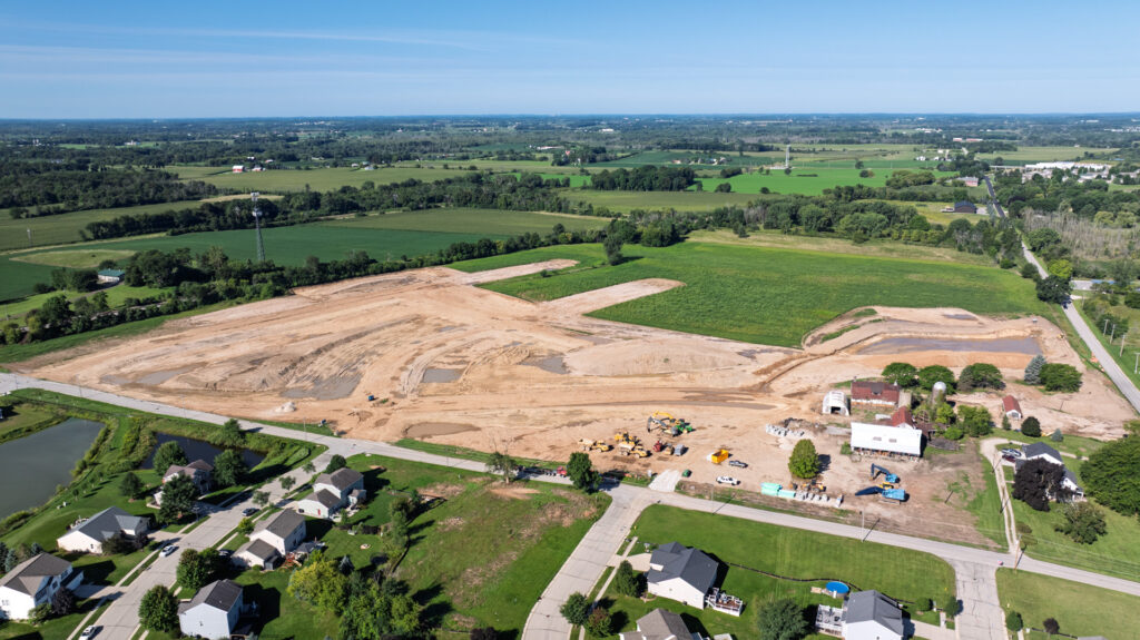 Aerial View of the Weston Acres New Home Development in Oconomowoc WI