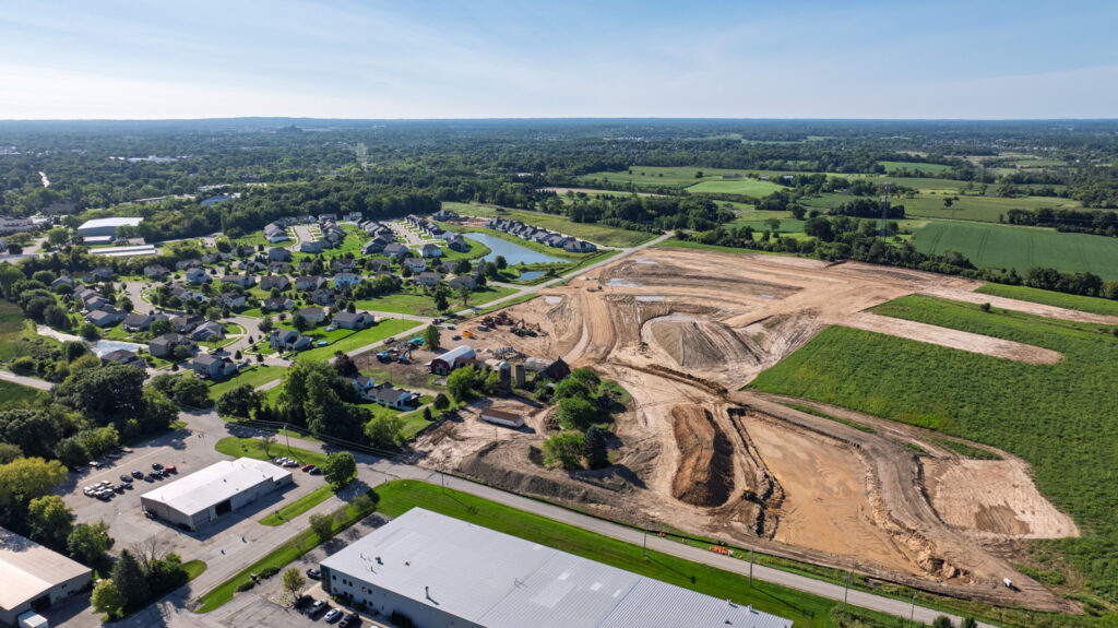 Aerial View of the Weston Acres New Home Development in Oconomowoc WI