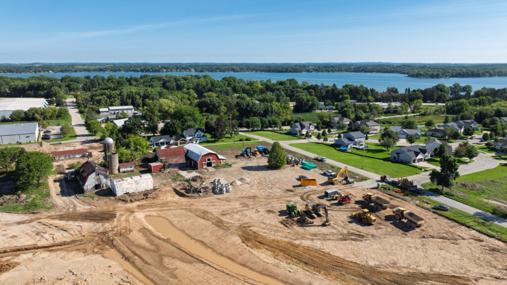Aerial View of the Weston Acres New Home Development in Oconomowoc WI