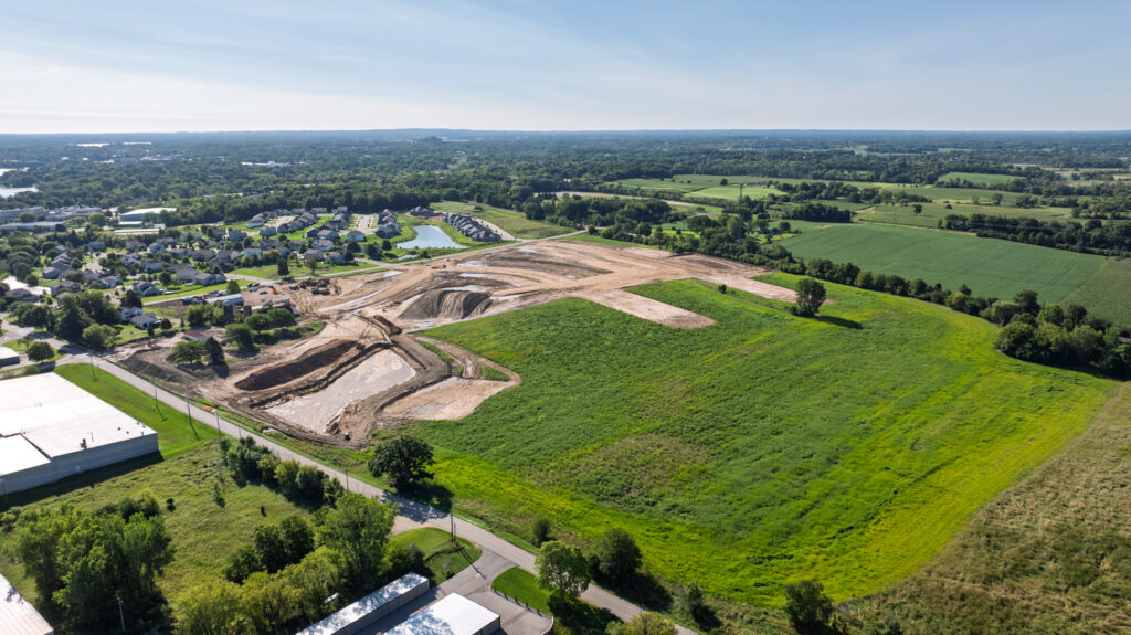 Aerial View of the Weston Acres New Home Development in Oconomowoc WI