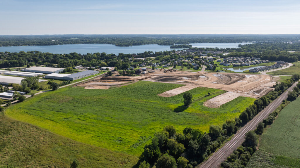 Aerial View of the Weston Acres New Home Development in Oconomowoc WI