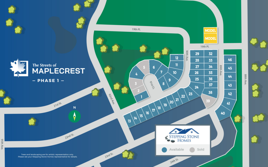 The Streets of Maplecrest New Home Community Map Somers WI