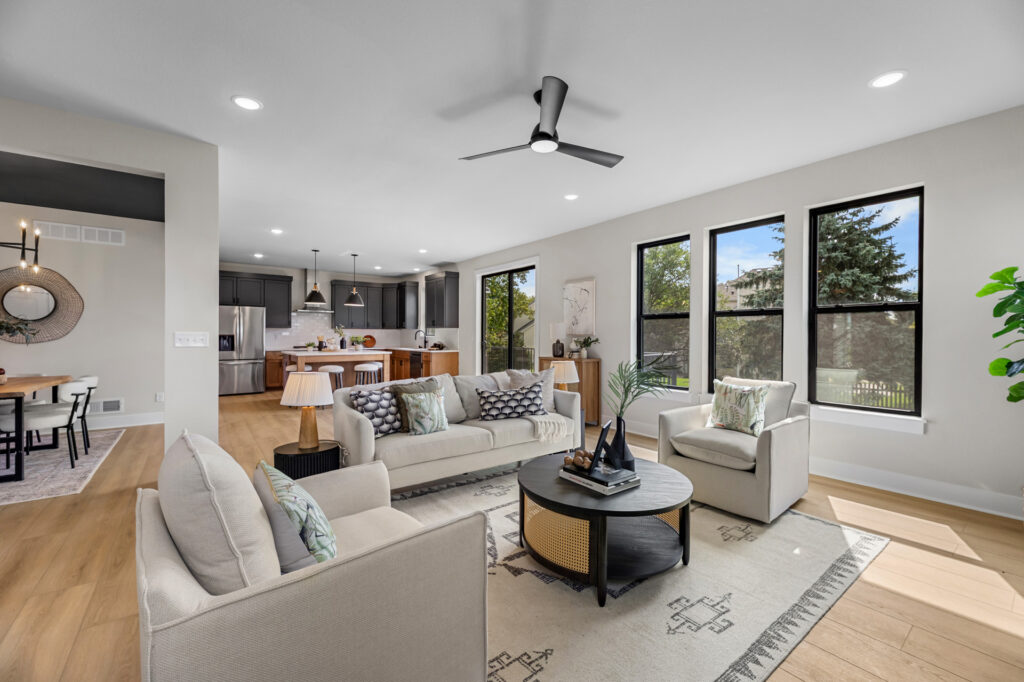 The Prescott Living Room by Stepping Stone Homes WI