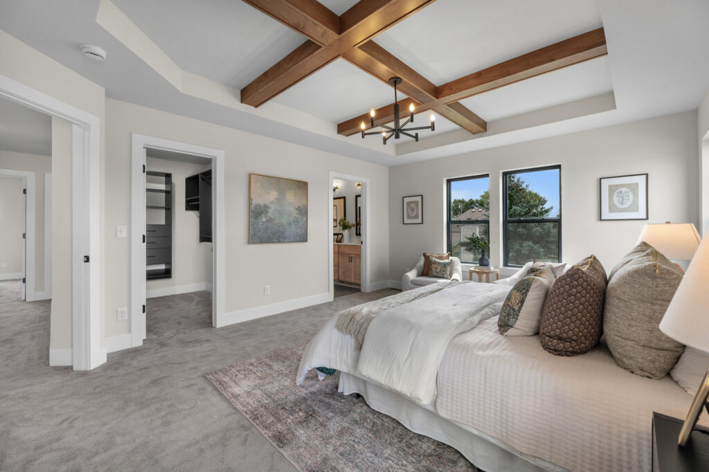The Prescott Master Bedroom by Stepping Stone Homes WI