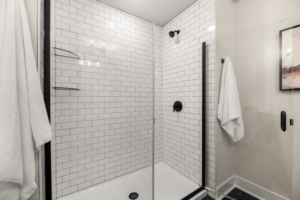 The Prescott Master Bathroom by Stepping Stone Homes WI