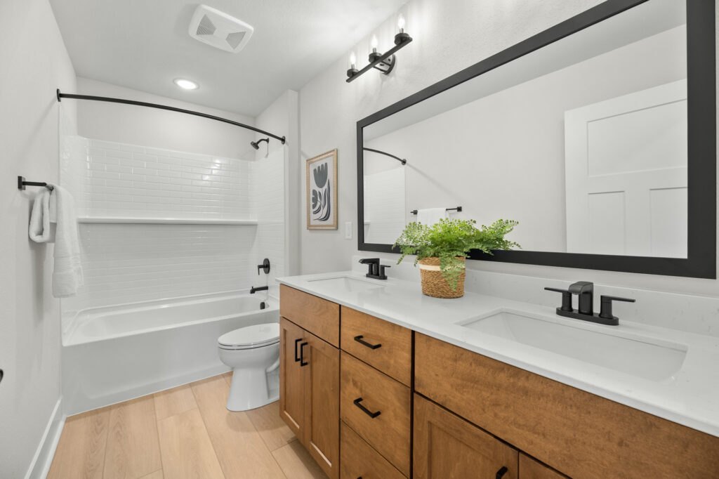 The Prescott Bathroom by Stepping Stone Homes WI