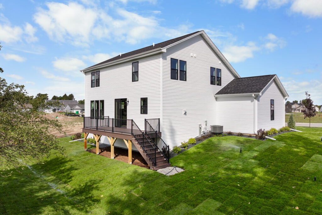 The Prescott Rear Exterior by Stepping Stone Homes WI