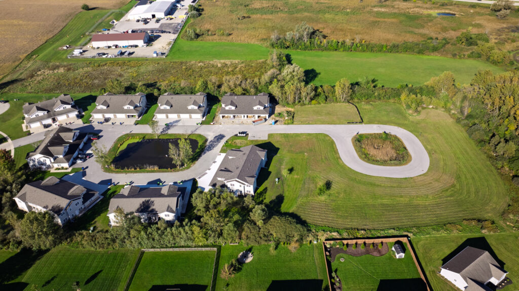 Aerial View of the Quiet Meadows Condos in Johnson Creek WI