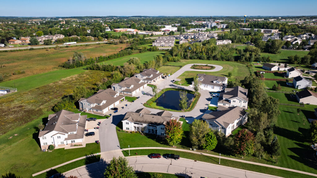 Aerial View of the Quiet Meadows Condos in Johnson Creek WI