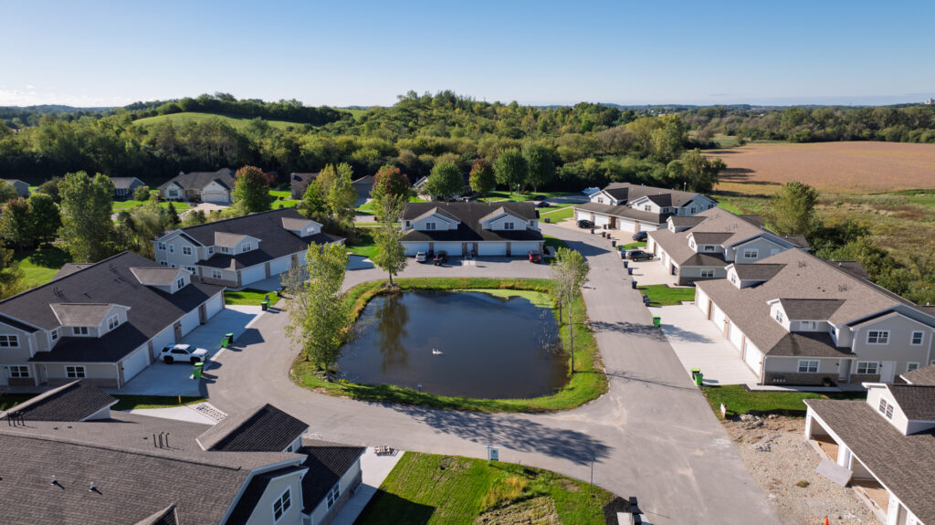 Aerial View of the Quiet Meadows Condos in Johnson Creek WI