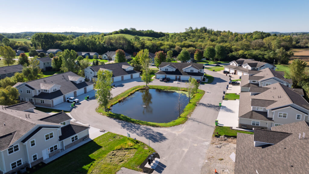 Aerial View of the Quiet Meadows Condos in Johnson Creek WI