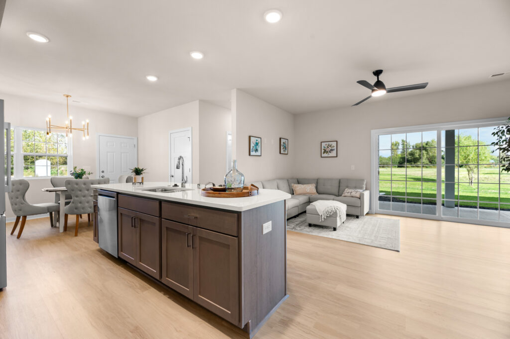 Quiet Meadows Great Room by Stepping Stone Homes WI