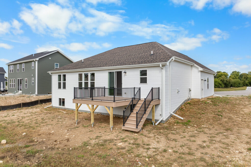 The Rosebud Rear Exterior by Stepping Stone Homes WI