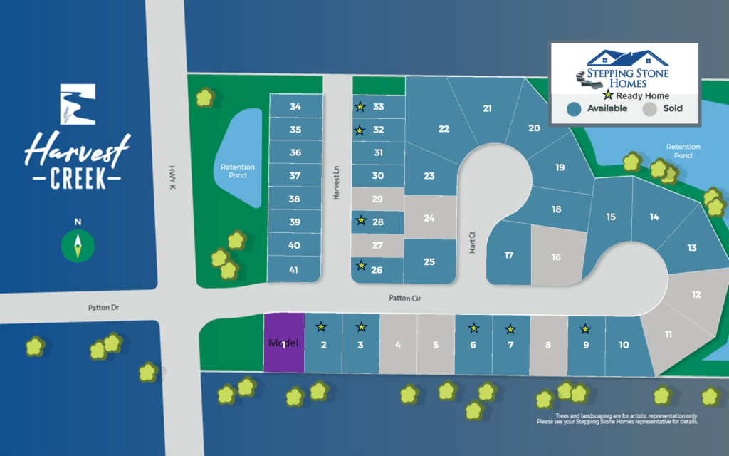 Harvest Creek New Home Community Map in Hartford Wisconsin by Stepping Stone Homes