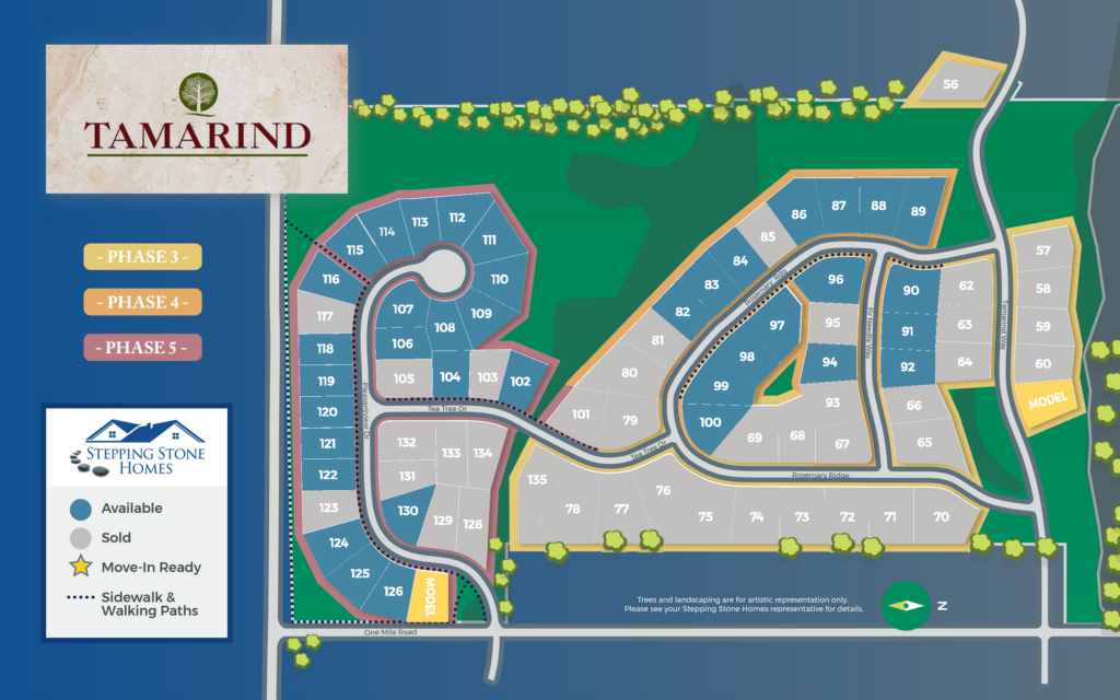 Tamarind Map New Home Community in Menomonee Falls Wisconsin