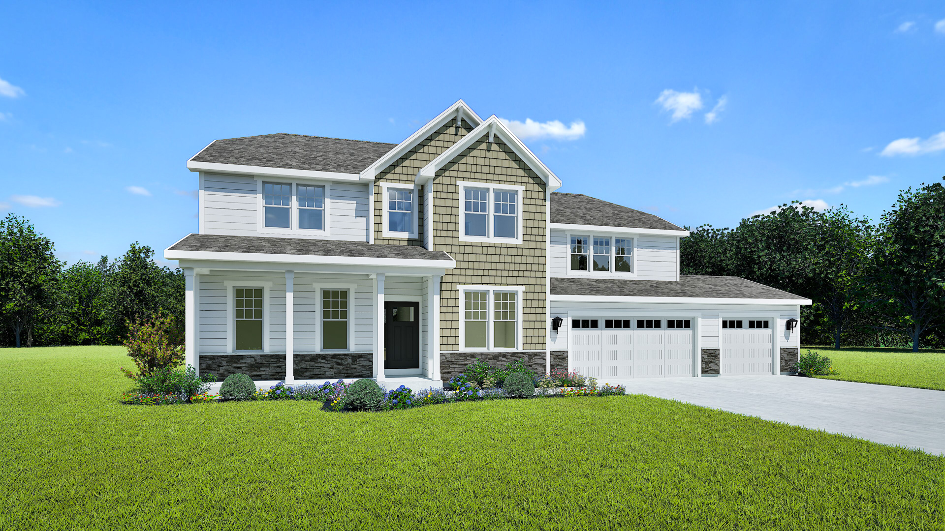 The Stratton Home Rendering by Stepping Stone Homes WI