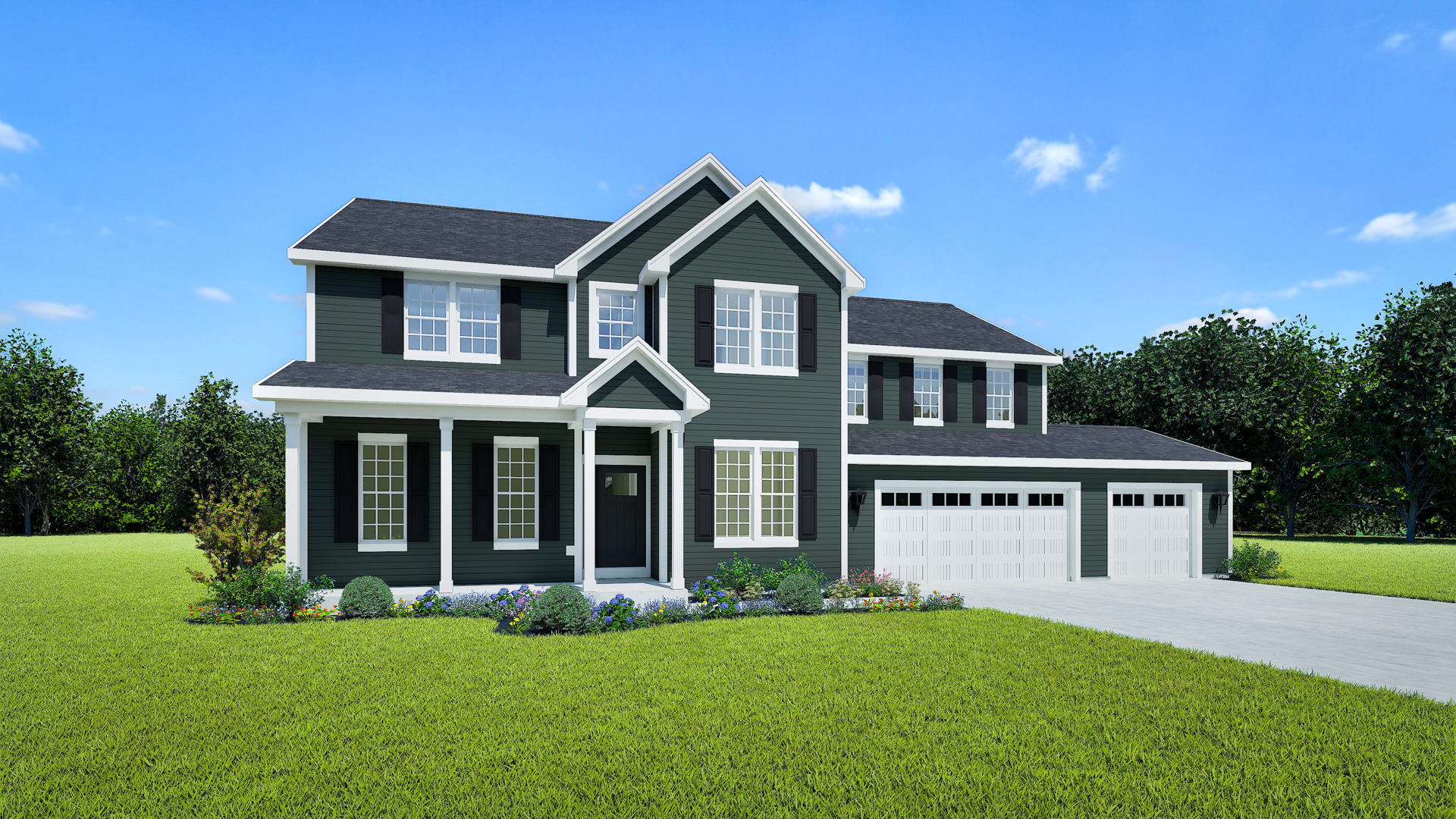 The Stratton Home Rendering by Stepping Stone Homes WI